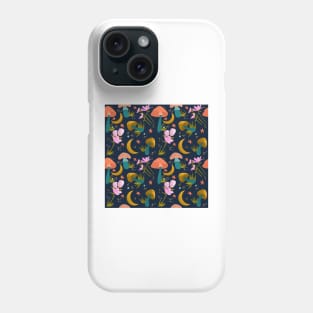 Mushrooms and Flowers Phone Case