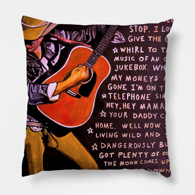 Dwight Yoakam Pillow by Raybomusic01