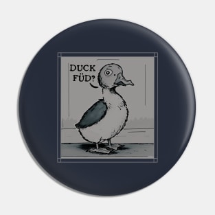 funny duck, cute duck, duck food gift Pin