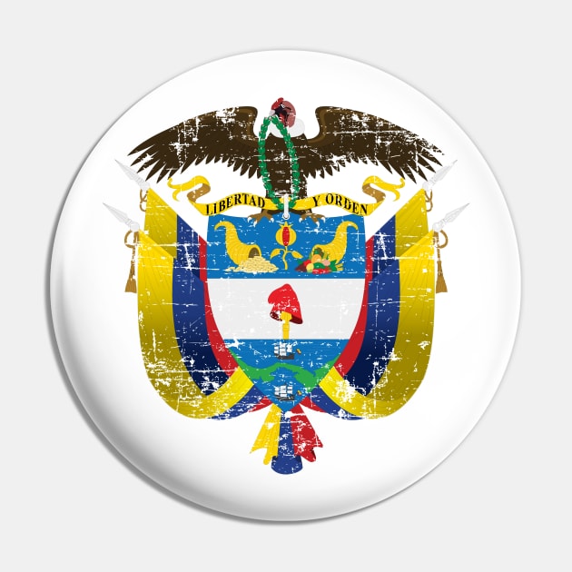 Escudo de Colombia - Colombia coat of arms - grunge design Pin by verde