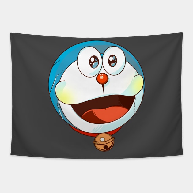 Doraemon mask Tapestry by Heymoonly