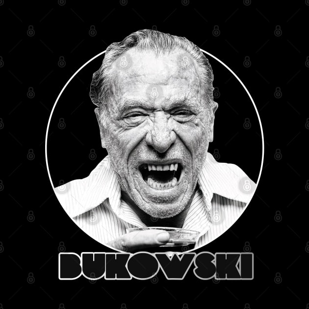 Retro Laughing Charles Bukowski Tribute by darklordpug