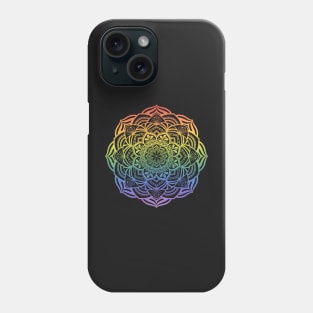 Gradient Rainbow Mandala Phone Case