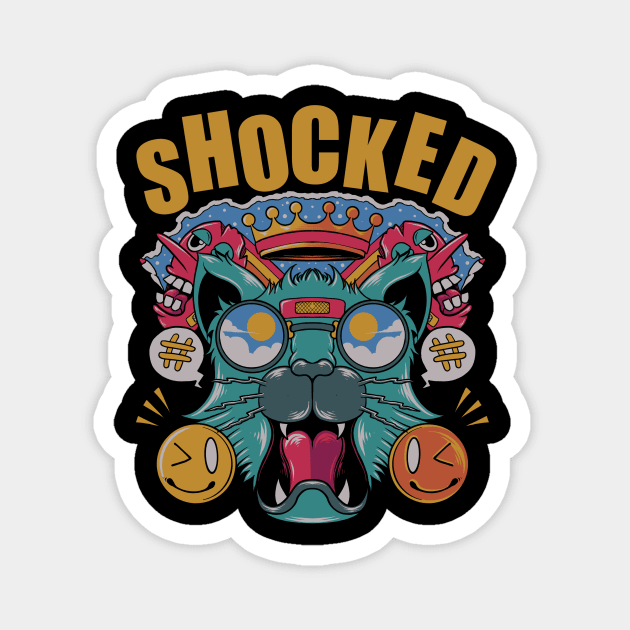 Shocked face Magnet by Forstration.std