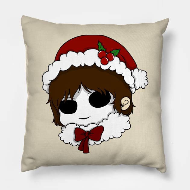 masky christmas chibi Pillow by LillyTheChibi