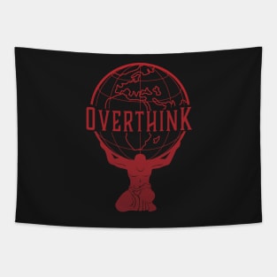 Ancient Greek Atlas God Overthink Earth Globe Tapestry