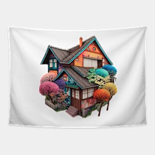 The houses of Ōsaka Tapestry