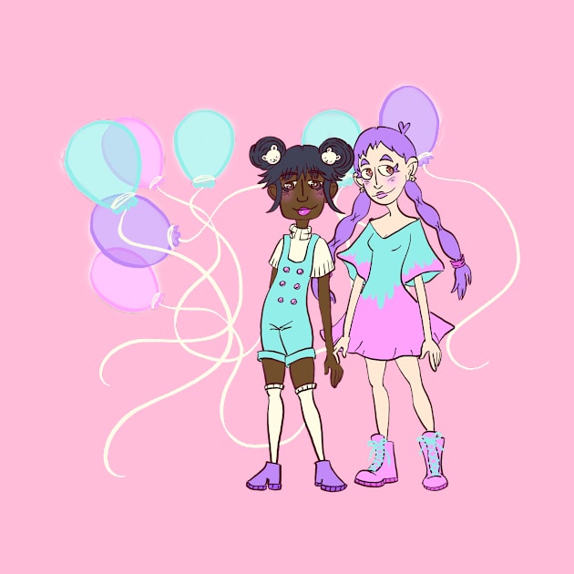 Pastel Balloons by tazzes