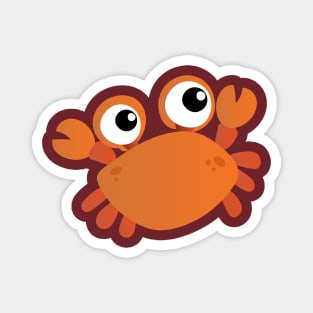 Happy Crab - Digital Vector Illustration Magnet