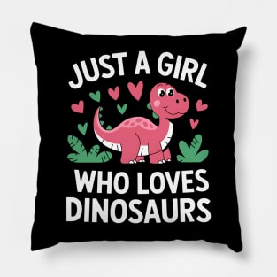 Girls Dinosaur Outfit Dino Lover Cool Toddler Girl Dinosaur Pillow
