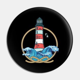Lighthouse Sea Seagull Coast Water Shipping Pin
