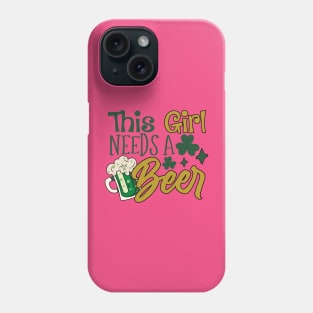 St Patrick's Day Woman's Beer Drinking Phone Case