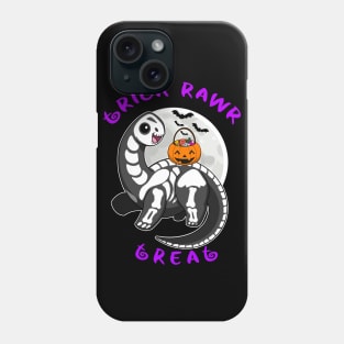 Trick Rawr Treat Halloween Dinosaur kawaii kids costume Brontosaurus Phone Case