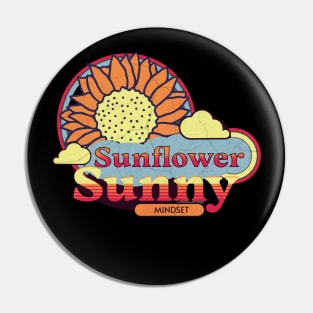 Sunflower Mental Health Pin