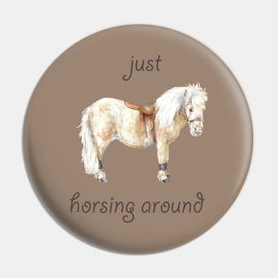 Just Horsing Around: Shetland Pony Illustration Pin