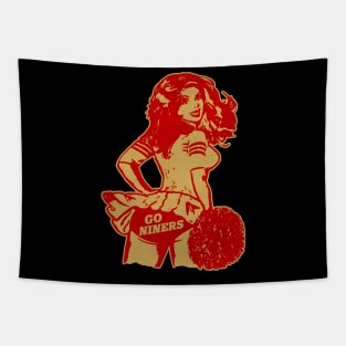 NINERS Cheerleader Tapestry