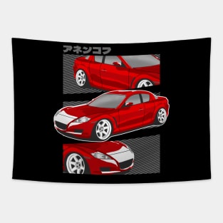 Red Mazda RX-8 Rotary Tapestry