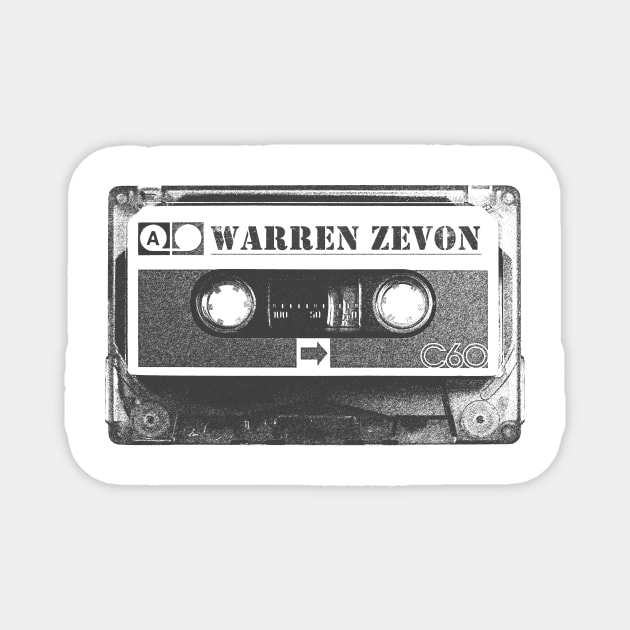 Warren Zevon - Warren Zevon Old Cassette Pencil Style Magnet by Gemmesbeut