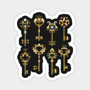 Set of Gold Keys Magnet