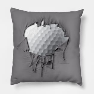 Shredded, Ripped and Torn Golf Ball Pillow