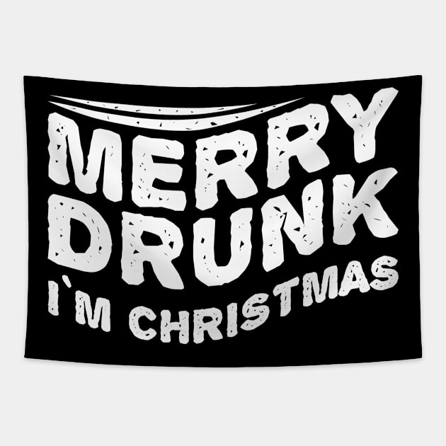 Merry Drunk - IM Christmas Funny Tapestry by Hariolf´s Mega Store