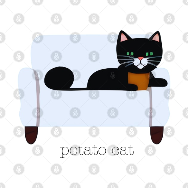 Potato Couch Cat by geeklyshirts