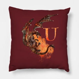 Drachen Buchstabe U Pillow