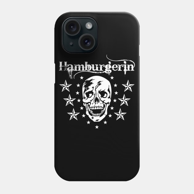 73 Hamburgerin Totenkopf Sterne Skull Hamburg Phone Case by Margarita7