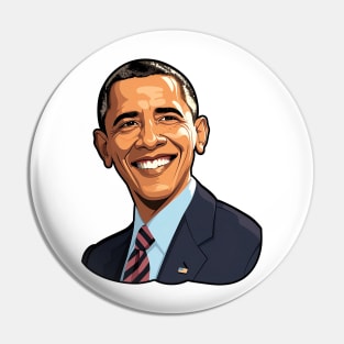 Barack Obama Art Pin