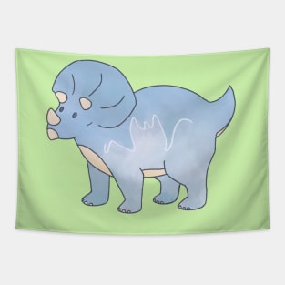 Blue Triceratops Tapestry