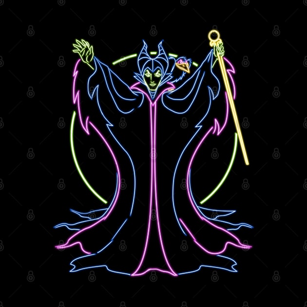 Maleficent neon by AlanSchell76