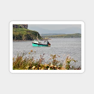 Moored fishing boat at Portnalong -  Isle of Skye, Scotland Magnet