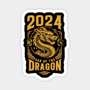 Dragon 2024 Year of the Dragon Lunar New Year 2024 Men Women Magnet