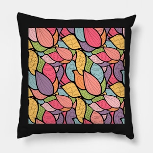 Abstract hand-drawn pattern with waves. Pillow