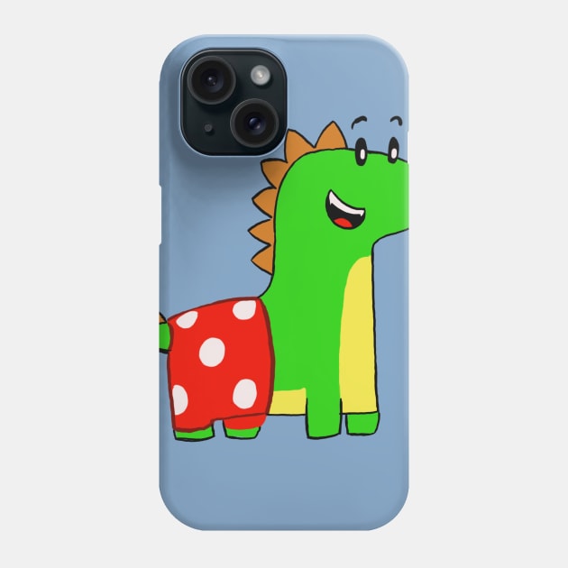 Happy dinosaur Phone Case by Fishonastick