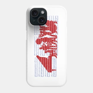 Silhouette de Jazz Red White and Blue Version Phone Case