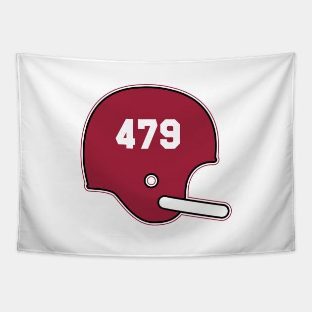 University of Arkansas Area Code Helmet Tapestry by Rad Love