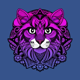 Cyberpunk Cats Mandala T-Shirt T-Shirt