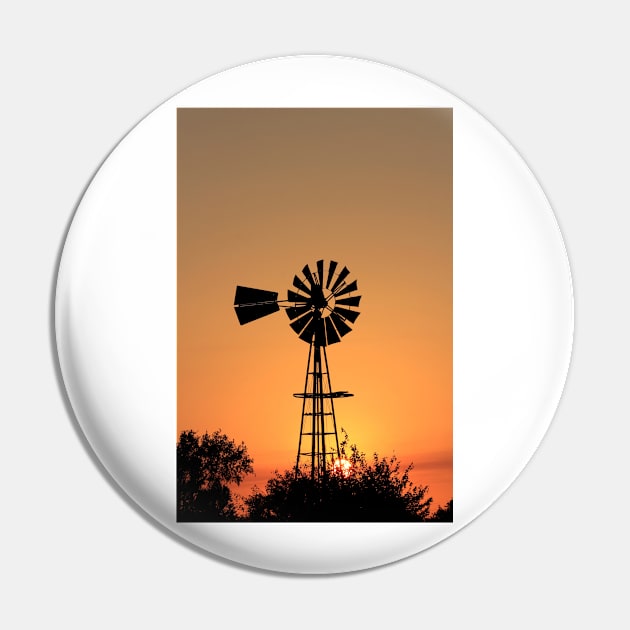 Kansas Golden Sunset with a Windmill silhouette. Pin by ROBERTDBROZEK