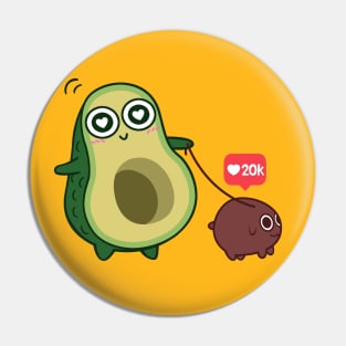 kawaii Avocado Dog Pin