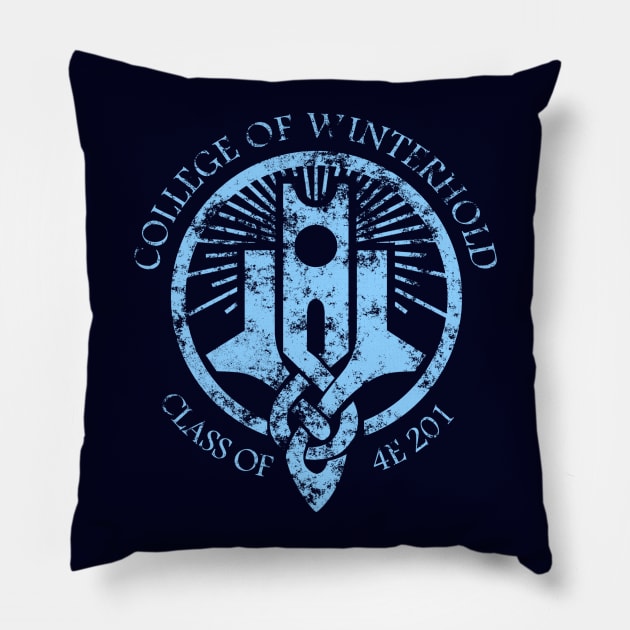 College of Winterhold Class of 4E 201 Pillow by AngryMongoAff