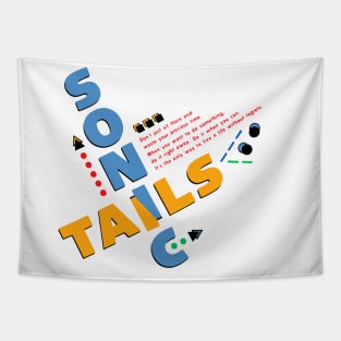 Sonic & Tails (Sonic the Hedgehog 2) Japanese Design Tapestry