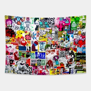 Street Art Stickers Maxi Mix Tapestry