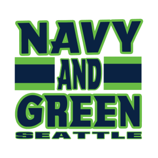 Seattle LYFE Navy and Green True Football Colors! T-Shirt