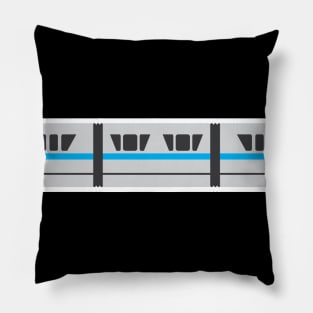 Monorail - Light Blue Pillow