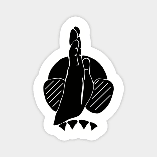 Black hand signal for shark, scuba diver design Magnet