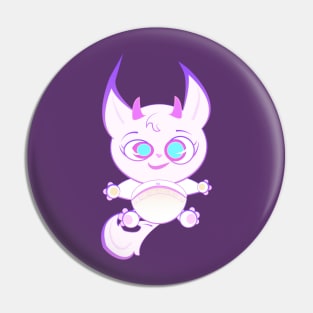 Cute purple kitten design with pink and blue eyes Pin