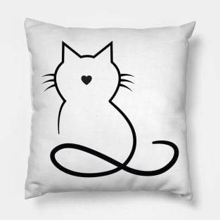 Fancy Black Cat Pillow