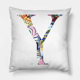 Barcelona Gaudi Mosaic Upsilon Greek Sorority Letter Pillow