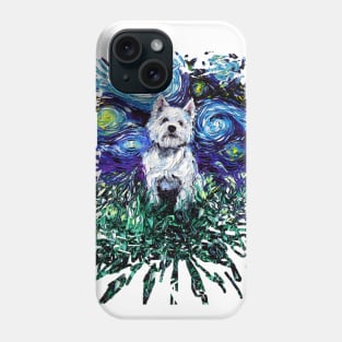 Westie Night (Splash Version) Phone Case